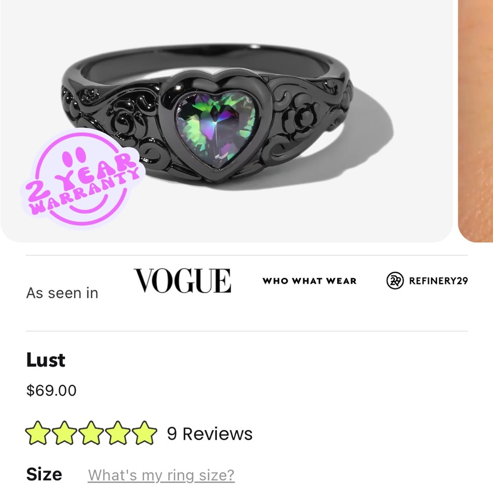 Oomiay ring size 5 
Brand new 
Great promise ring